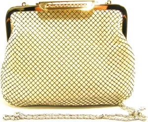 Womens clutch metal mesh evening purse bag for Cocktail Party Prom Wedding Banquet