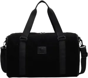Women's Colorful Lightweight Duffel, Large Capacity Travel Yoga Bag,Lightweight Sports Duffel,Colorful Handbag (Black)