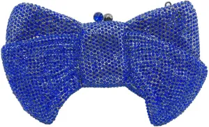 Women's Evening Handbags Luxury Purses and Handbags Rhinestone Wedding Clutch Purses for Women Diamond Purse Bow Blue