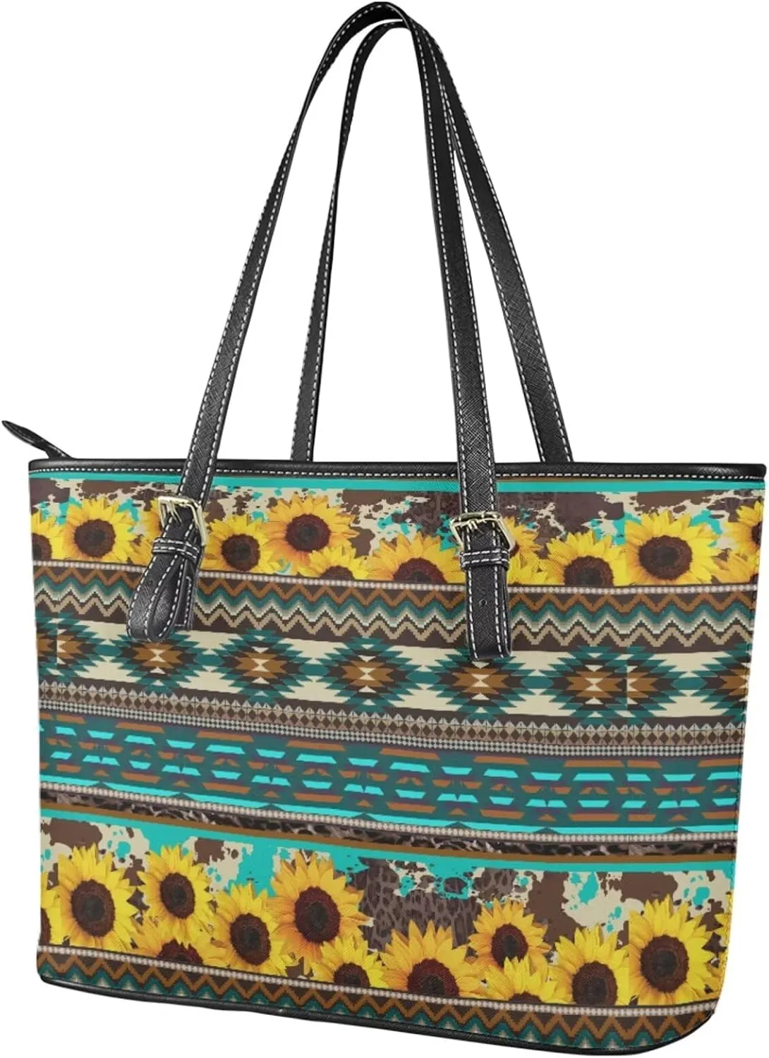 Women's Handbag Makeup Bag and Wallet Set of 3 Pack Tote Bags Purse for Beach, Work, Office