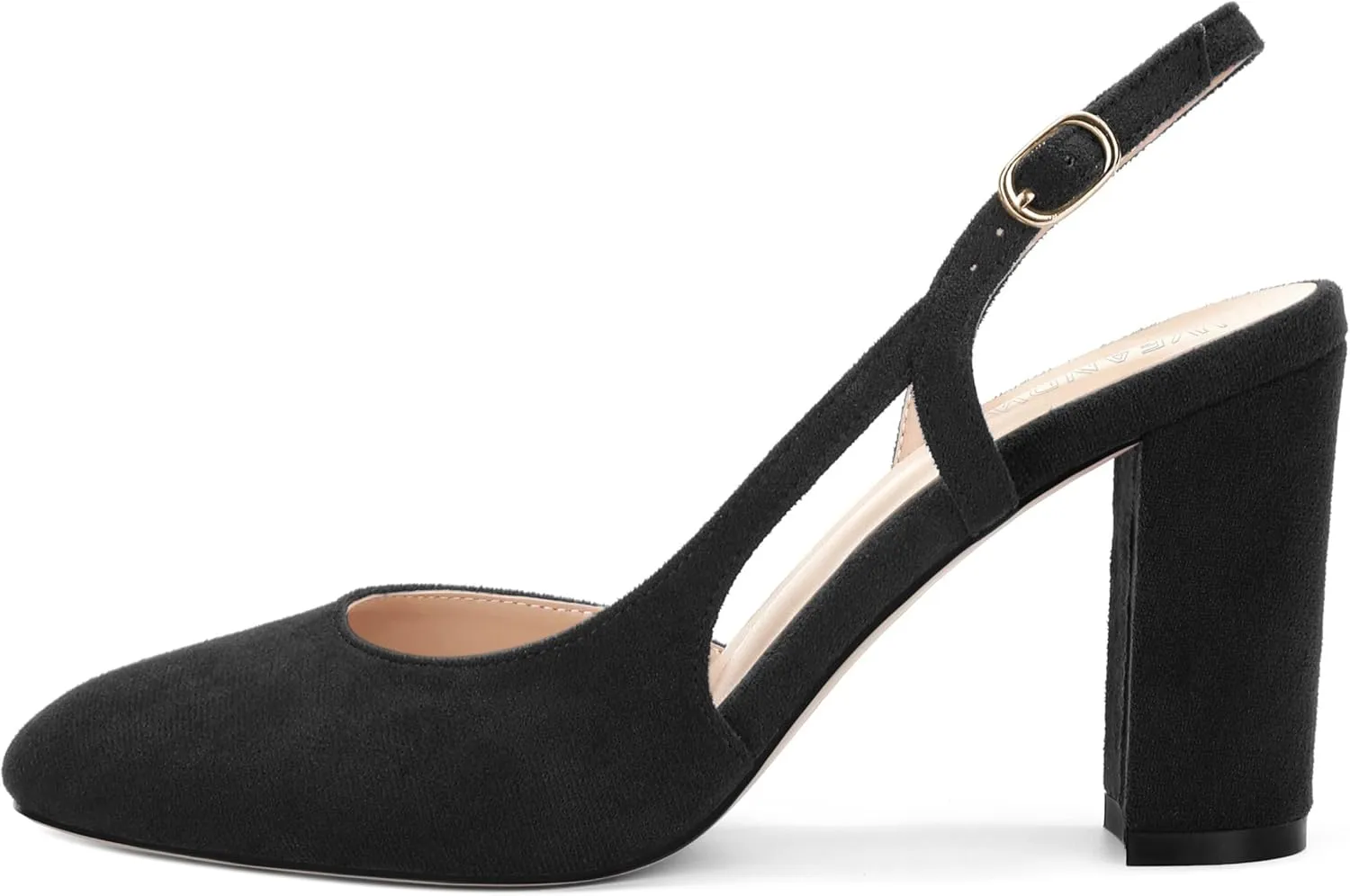 Womens Slingback Shoes Closed Round Toe High Heels Shoes Fashion Women's Pumps Shoes for Party Dress Wedding Office