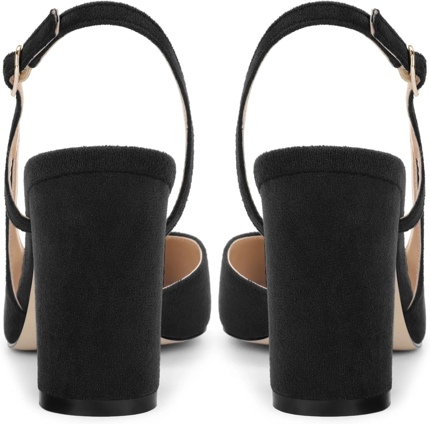Womens Slingback Shoes Closed Round Toe High Heels Shoes Fashion Women's Pumps Shoes for Party Dress Wedding Office