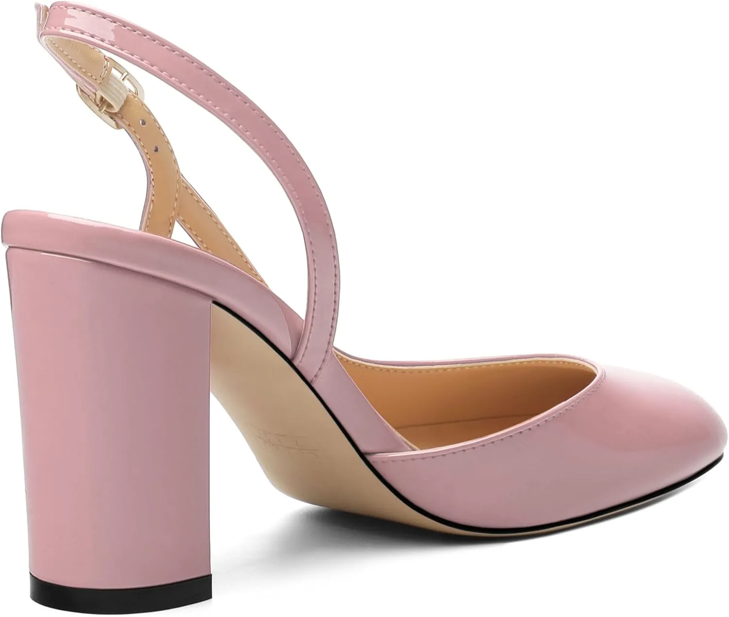 Womens Slingback Shoes Closed Round Toe High Heels Shoes Fashion Women's Pumps Shoes for Party Dress Wedding Office