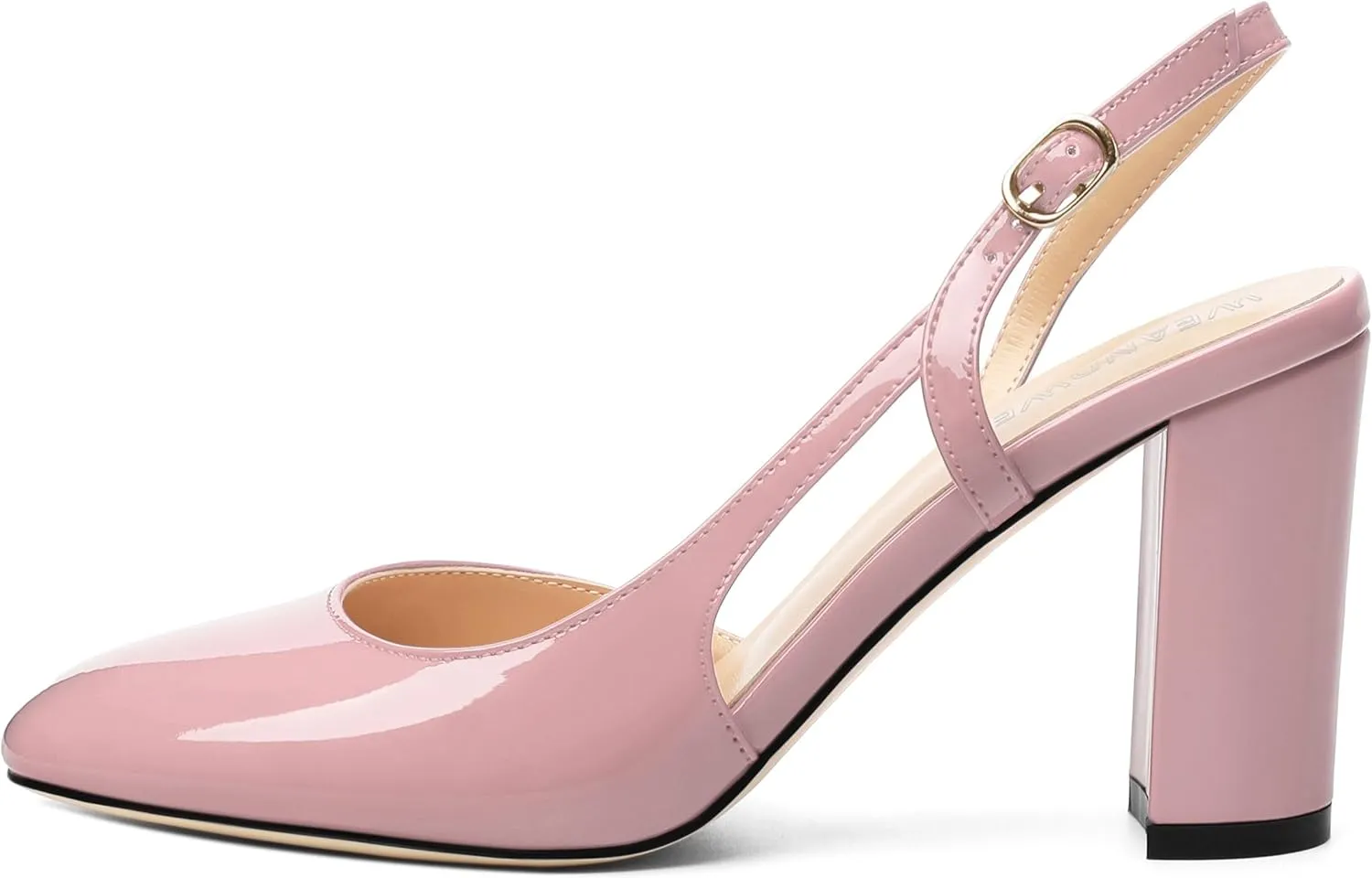 Womens Slingback Shoes Closed Round Toe High Heels Shoes Fashion Women's Pumps Shoes for Party Dress Wedding Office