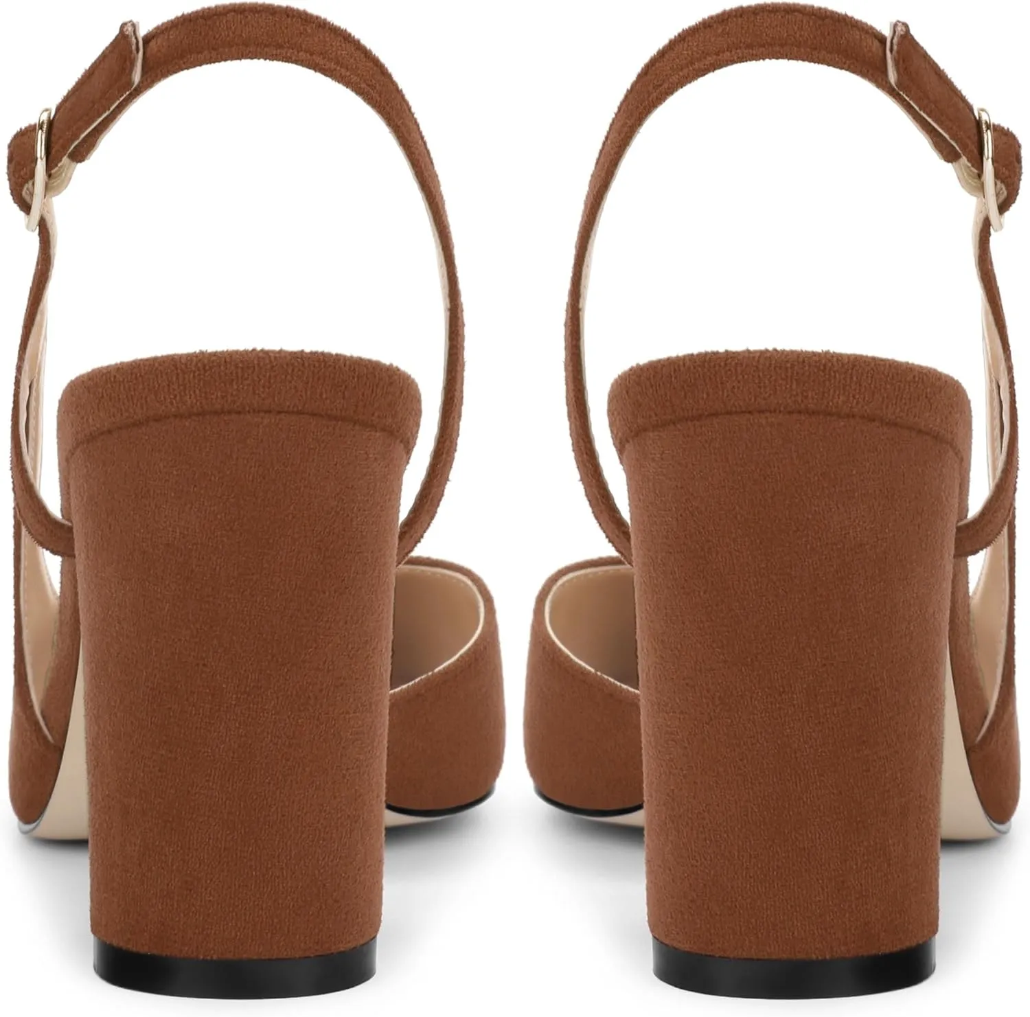 Womens Slingback Shoes Closed Round Toe High Heels Shoes Fashion Women's Pumps Shoes for Party Dress Wedding Office