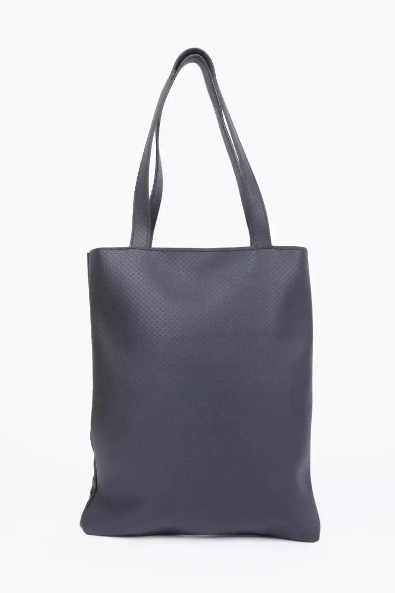 Women’s Solid Shopping Bag( Black )