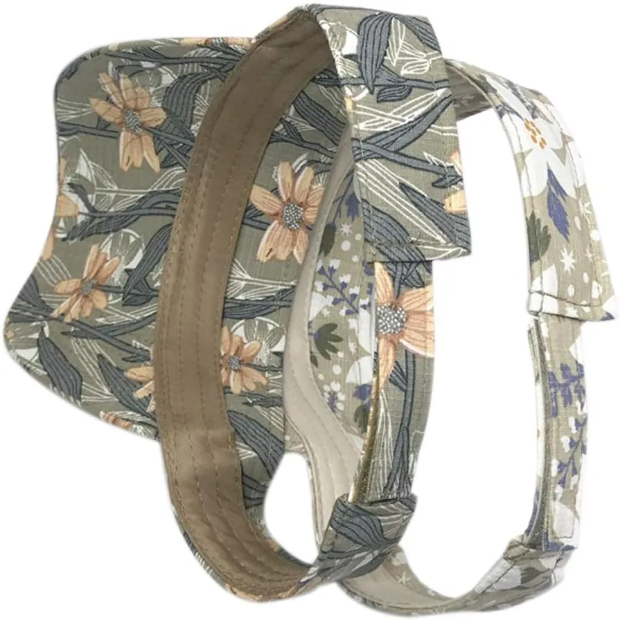 Women's Summer Print Flower Golf Tennis Cap Outdoor Sports Sun Visors Hat
