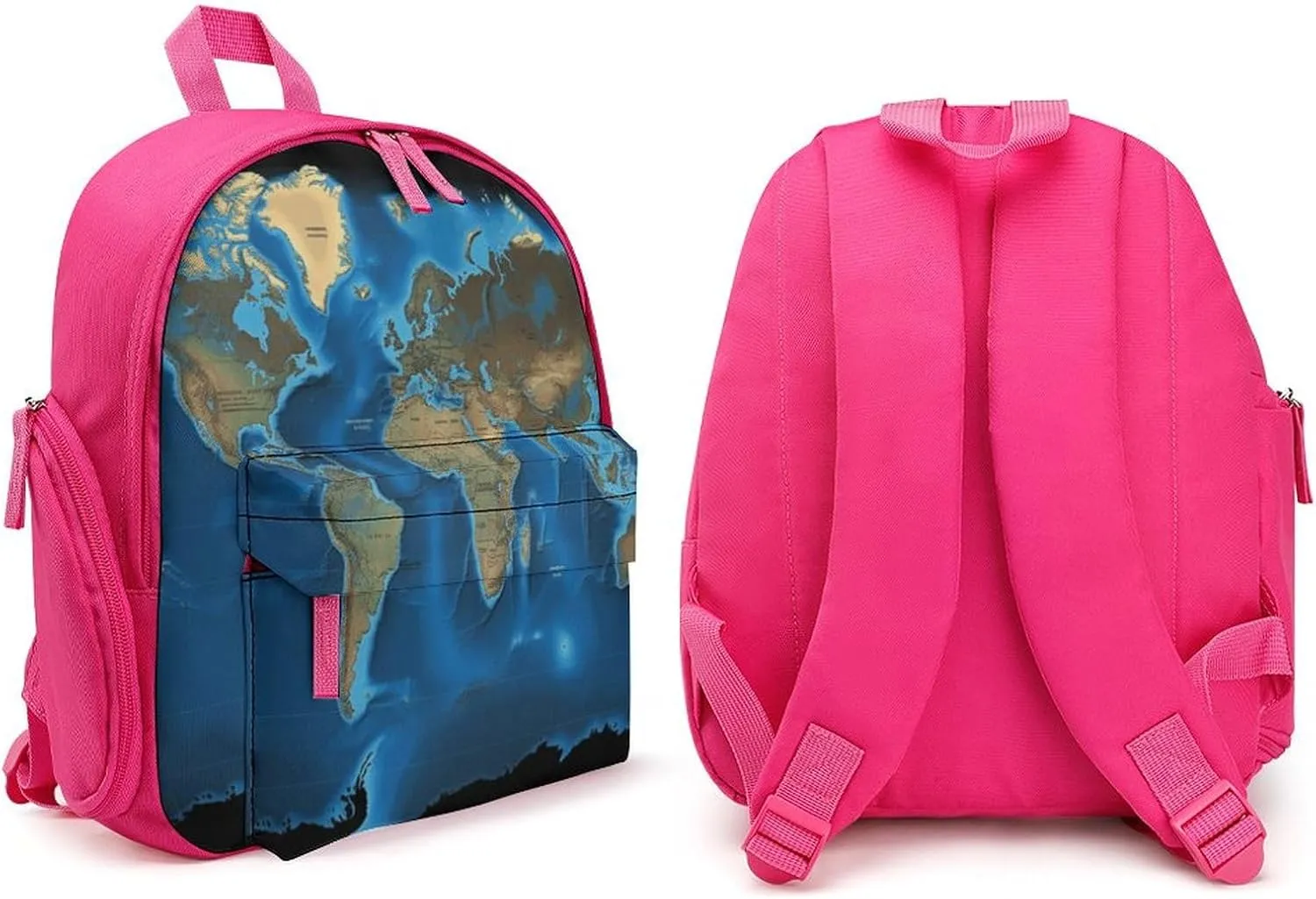 World Map Travel Backpack Casual Bag Lightweight Hiking Backpacks for Business, Travelling, Hiking
