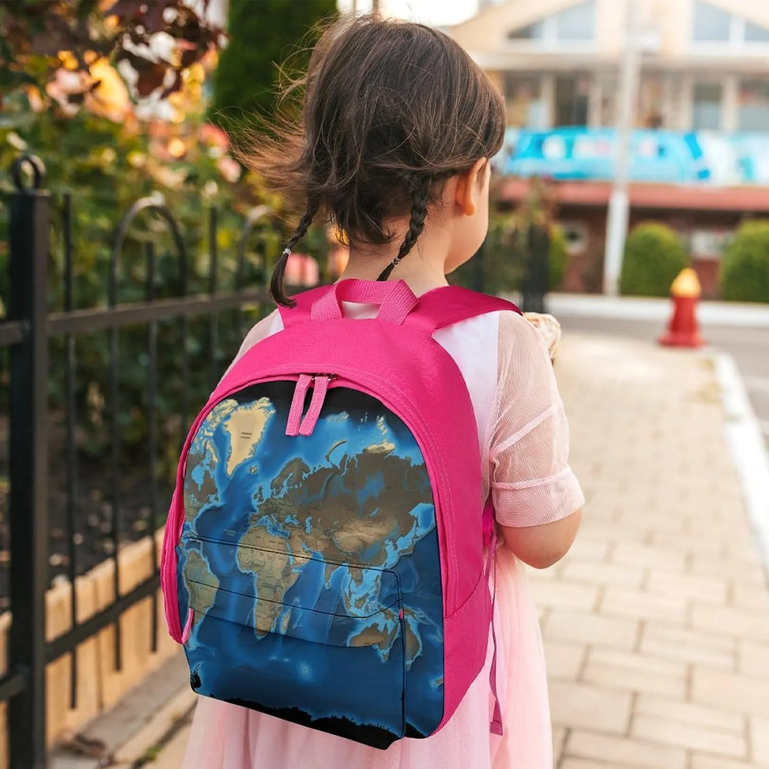 World Map Travel Backpack Casual Bag Lightweight Hiking Backpacks for Business, Travelling, Hiking