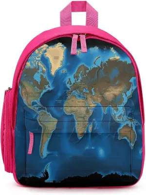 World Map Travel Backpack Casual Bag Lightweight Hiking Backpacks for Business, Travelling, Hiking
