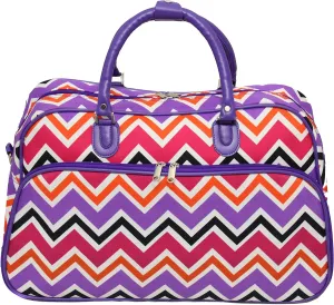 World Traveler Chevron 21-inch Carry-on Shoulder Duffel Bag