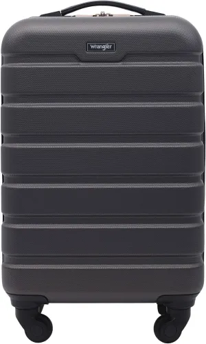Wrangler Hardside Spinner Carry-On Luggage, Charcoal, 22-Inch