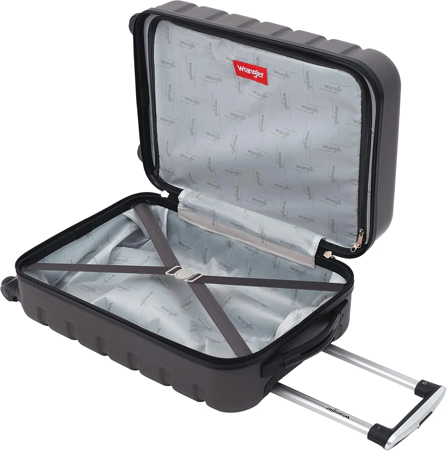 Wrangler Hardside Spinner Carry-On Luggage, Charcoal, 22-Inch