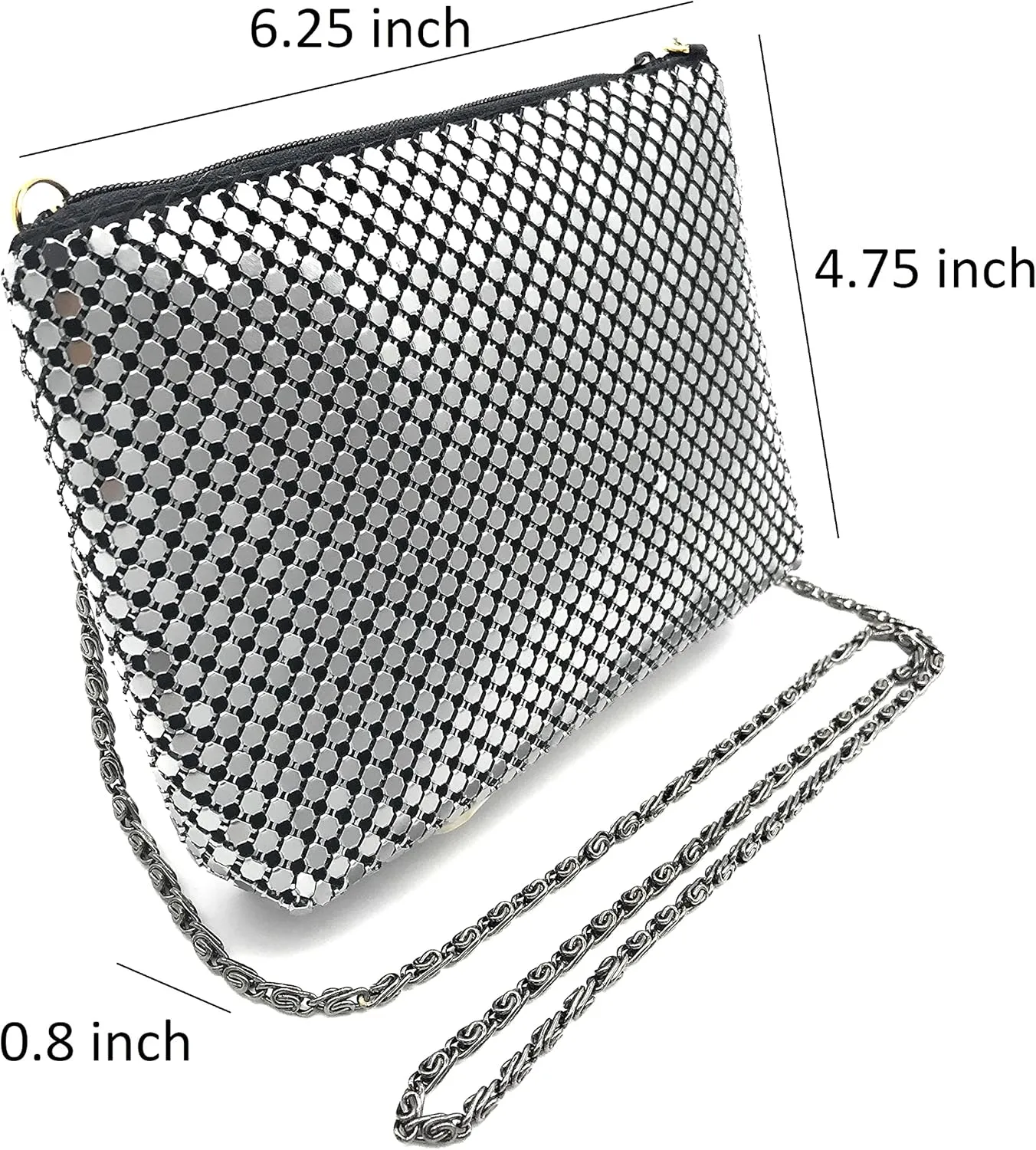 XX-Small Crossbody Clutch Evening Bags for Women Vintage Mesh Purse for Cocktail Party Prom Wedding Banquet