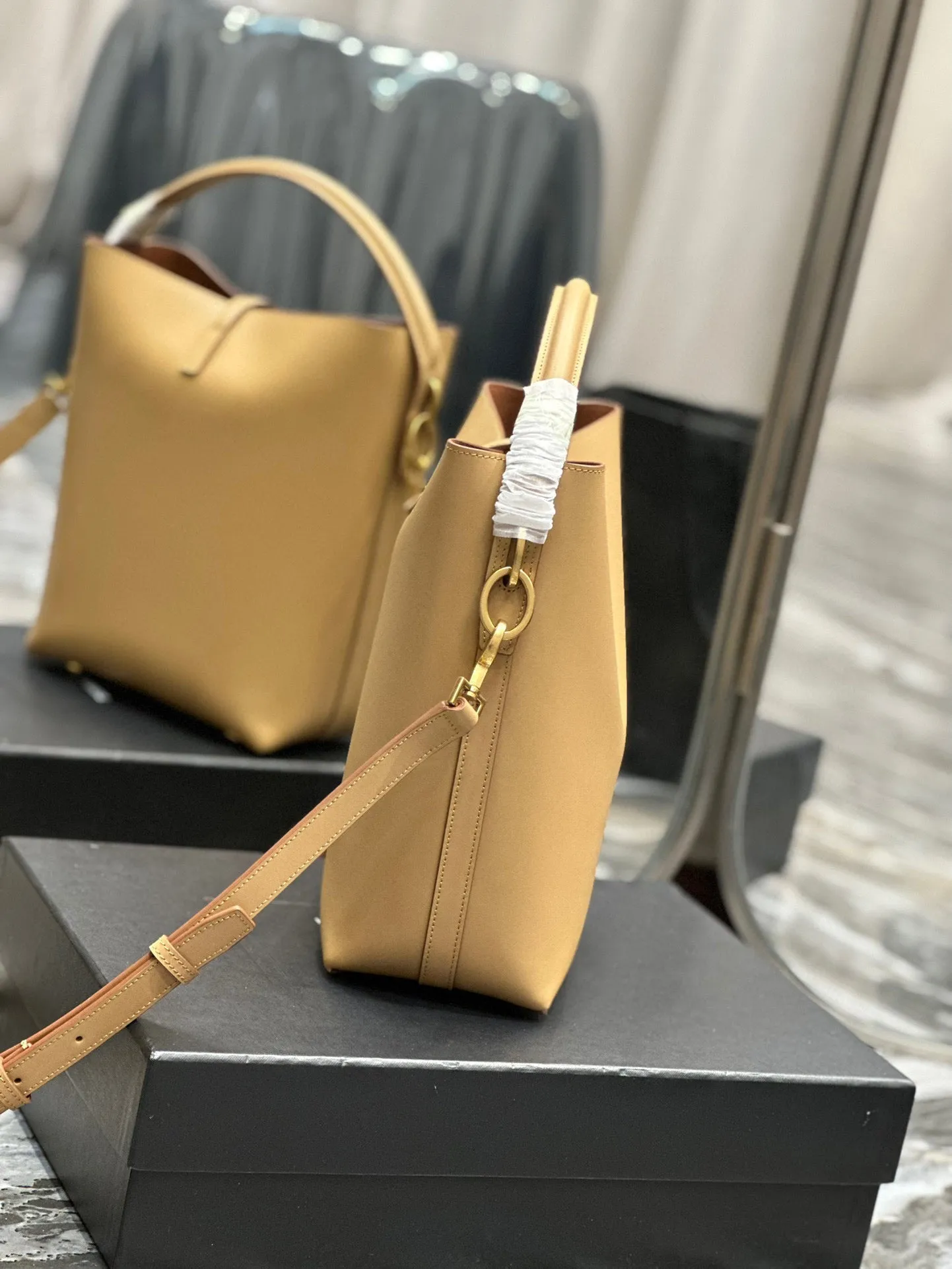 Y Bucket Bag in Original Italian Calfskin