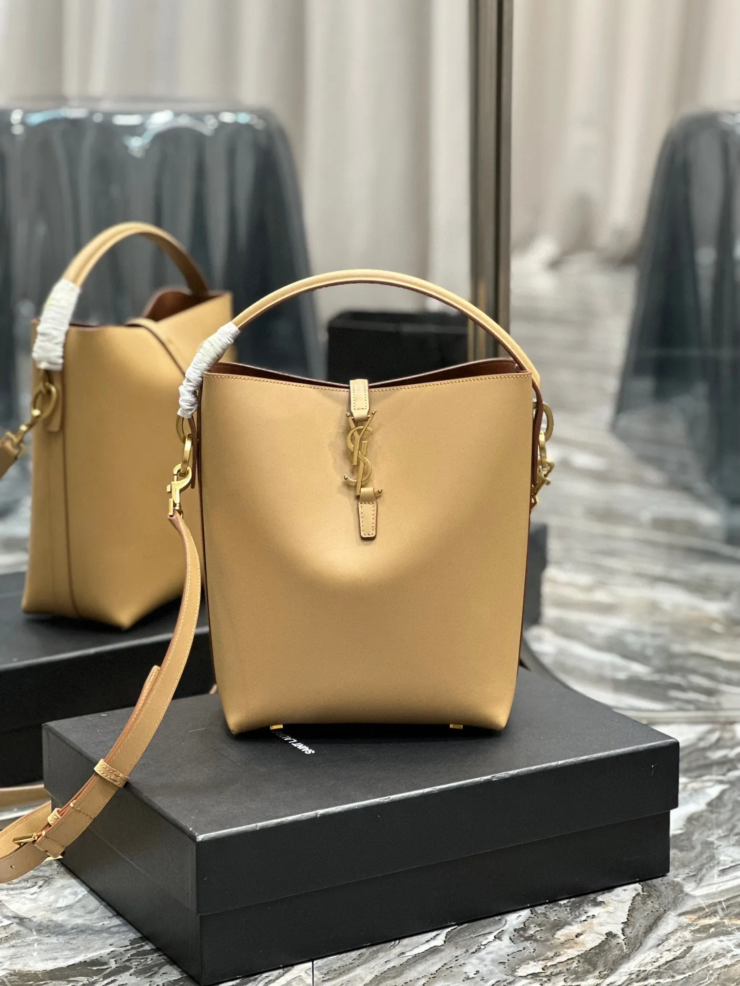 Y Bucket Bag in Original Italian Calfskin