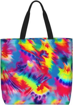 Yellow And Blue Stripes Print Tote Bag Casual Shoulder Bag Handbag Reusable Shopping Travel Bag Gifts For Women