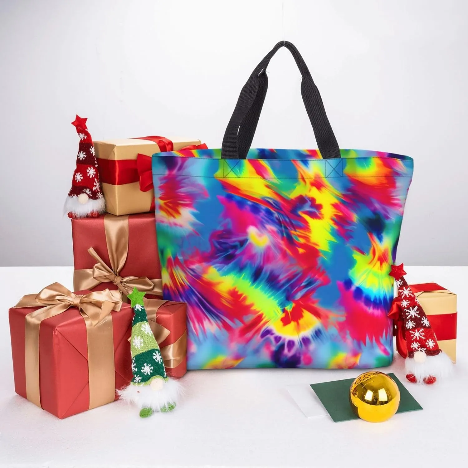 Yellow And Blue Stripes Print Tote Bag Casual Shoulder Bag Handbag Reusable Shopping Travel Bag Gifts For Women