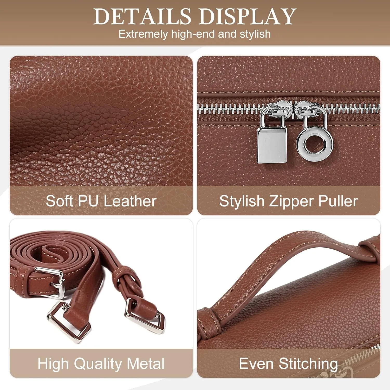 YIKOEE Luxury Designer Handbags for Women Crossbody Top Handle Purse