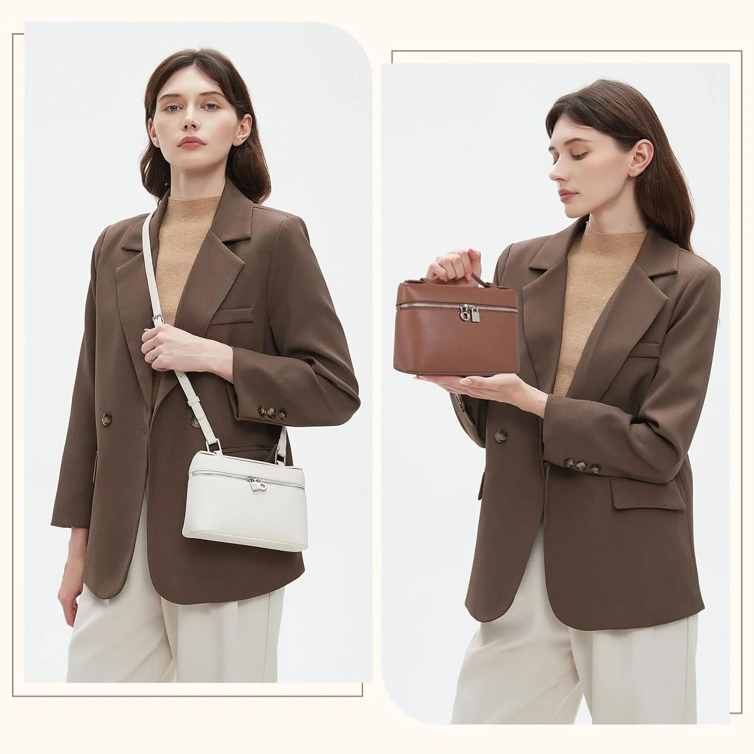 YIKOEE Luxury Designer Handbags for Women Crossbody Top Handle Purse