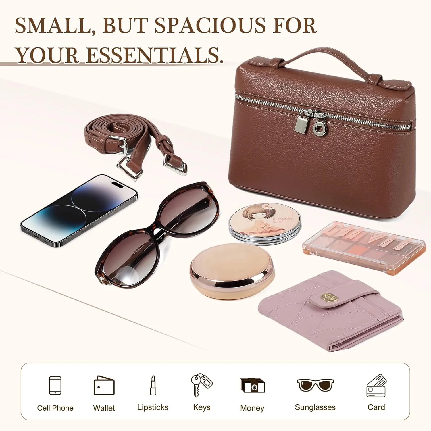YIKOEE Luxury Designer Handbags for Women Crossbody Top Handle Purse