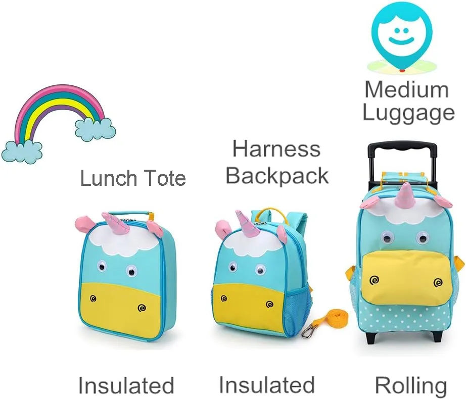 Yodo 3-Way Kids Suitcase Luggage or Toddler Rolling Backpack with wheels