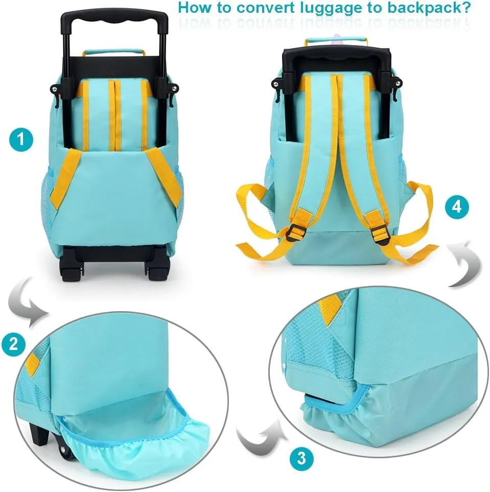 Yodo 3-Way Kids Suitcase Luggage or Toddler Rolling Backpack with wheels