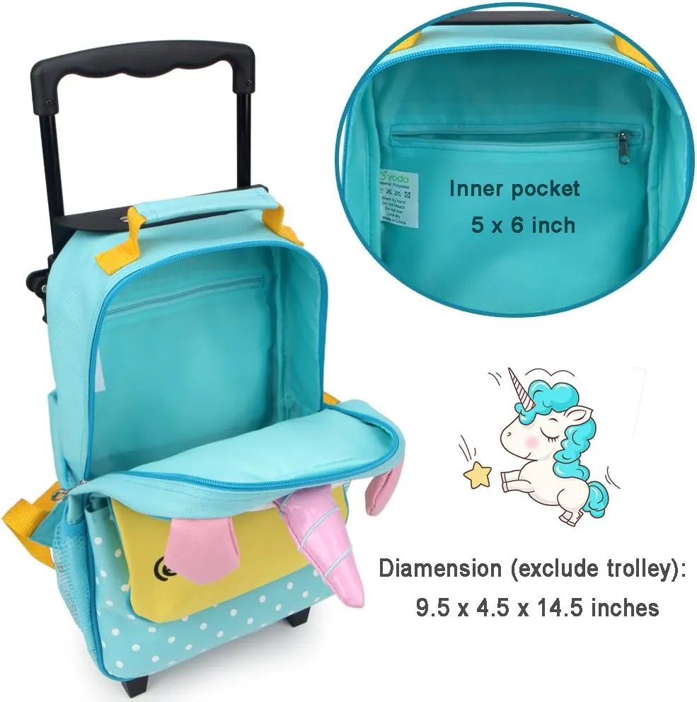 Yodo 3-Way Kids Suitcase Luggage or Toddler Rolling Backpack with wheels