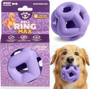 Yomp HeliRing MAX Dog Toy – Durable Hollow Ball with Zany Bounce, Tug & Fetch, Dishwasher Safe for Easy Cleaning