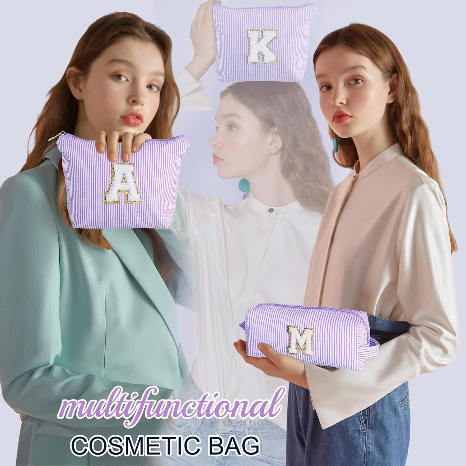 YOOLIFE Gifts for Women, Makeup Bag Make Up Bag Pouch Cosmetics Organizer Bag Cute Makeup Bag Gift for Wife Personalized Best Friend Birthday Gifts Birthday Gifts Sister Daughter Gifts R