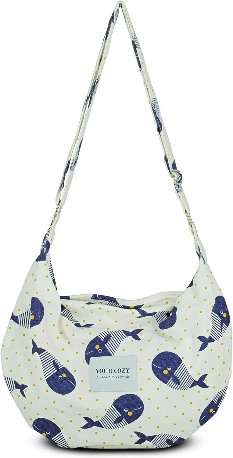 Your Cozy Women's Sling Crossbody Bags Large Shoulder Shopping Hobo Bag Handbag Top Zip Bags Handmade Messenger Bag