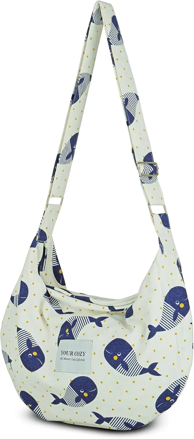 Your Cozy Women's Sling Crossbody Bags Large Shoulder Shopping Hobo Bag Handbag Top Zip Bags Handmade Messenger Bag