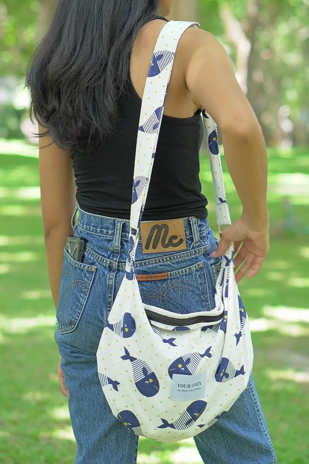 Your Cozy Women's Sling Crossbody Bags Large Shoulder Shopping Hobo Bag Handbag Top Zip Bags Handmade Messenger Bag