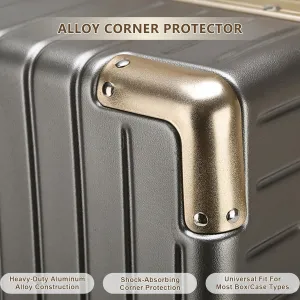 YYW Aluminium Frame PC-Polycarbonate Suitcase Carry On Suitcase, Lightweight Cabin Luggage, PC Hard Shell, Approved by Airlines, TSA Lock, Quiet Wheels (Silver,20 inch Cabin)