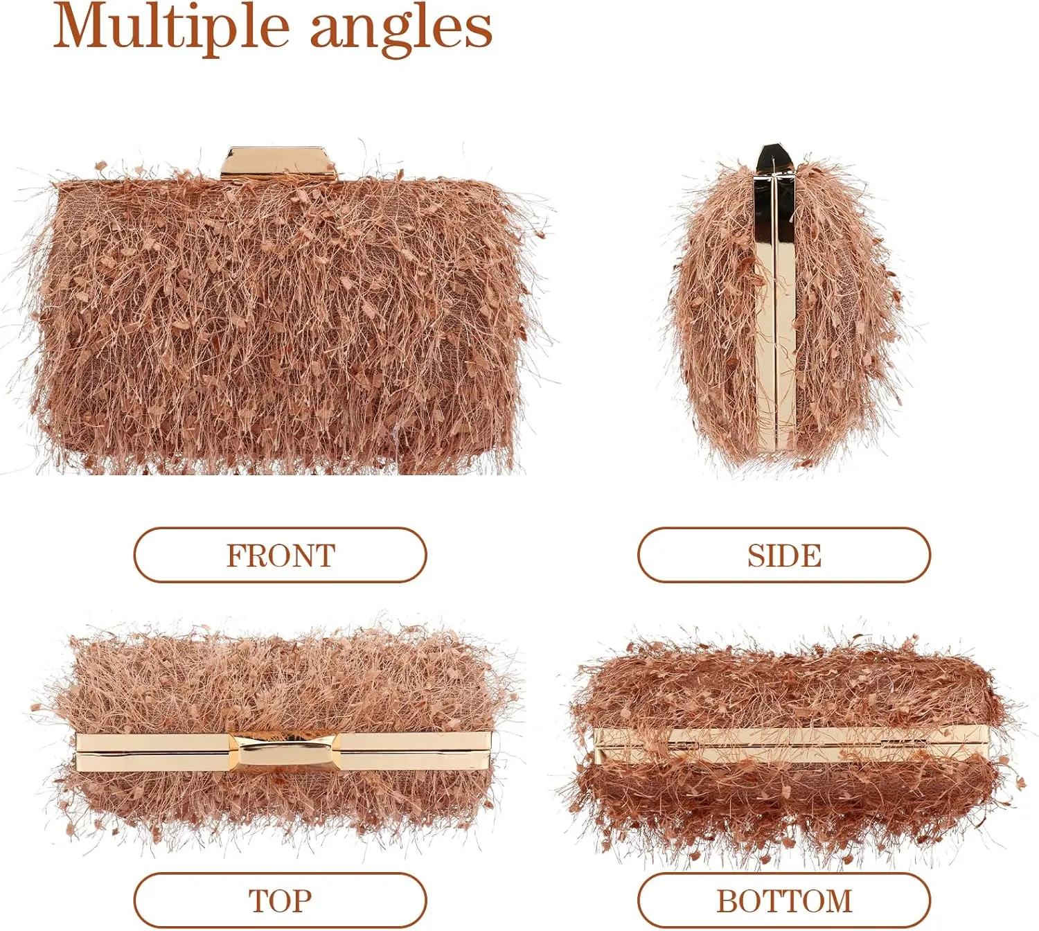 YYW Clutch Purse for Women Cute Handbags Top Handle Evening Bag Crossbody Bag Shoulder Bag for Wedding Party Prom Banquet