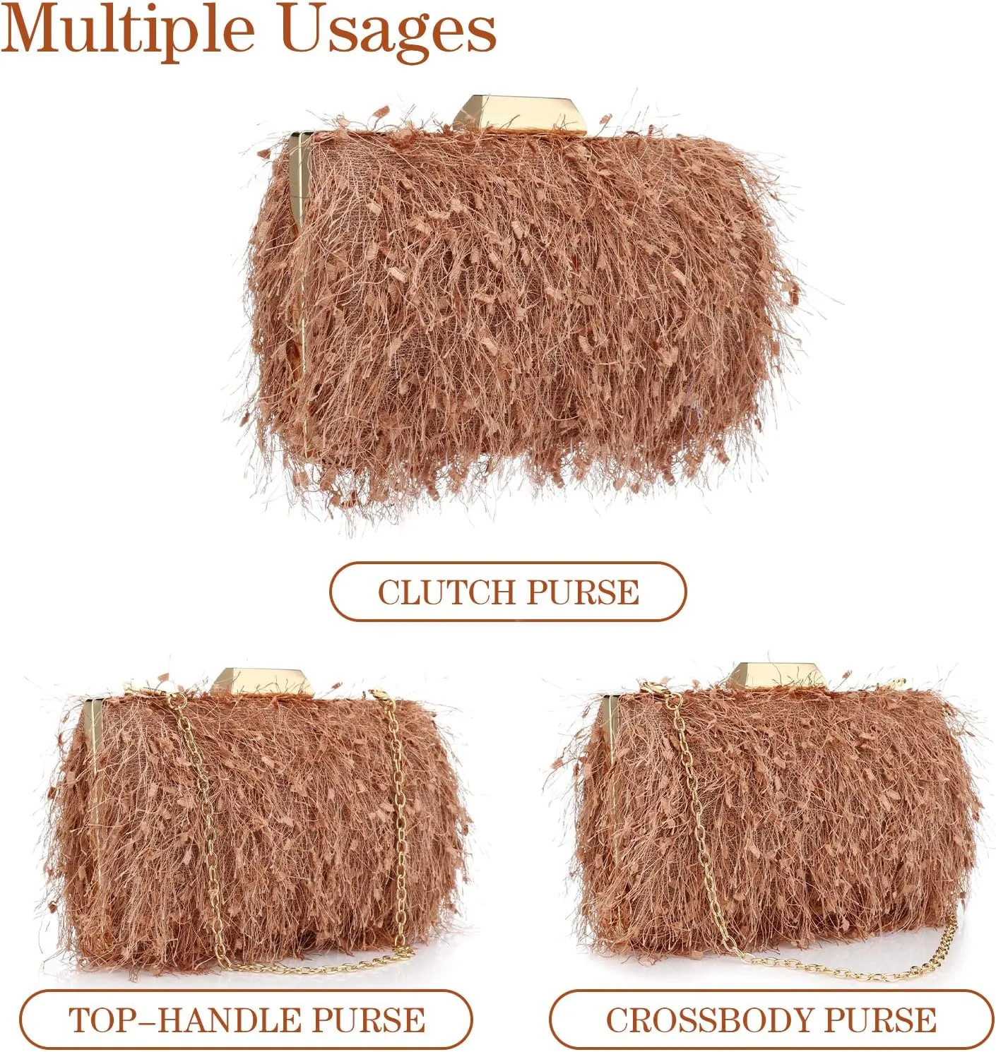 YYW Clutch Purse for Women Cute Handbags Top Handle Evening Bag Crossbody Bag Shoulder Bag for Wedding Party Prom Banquet