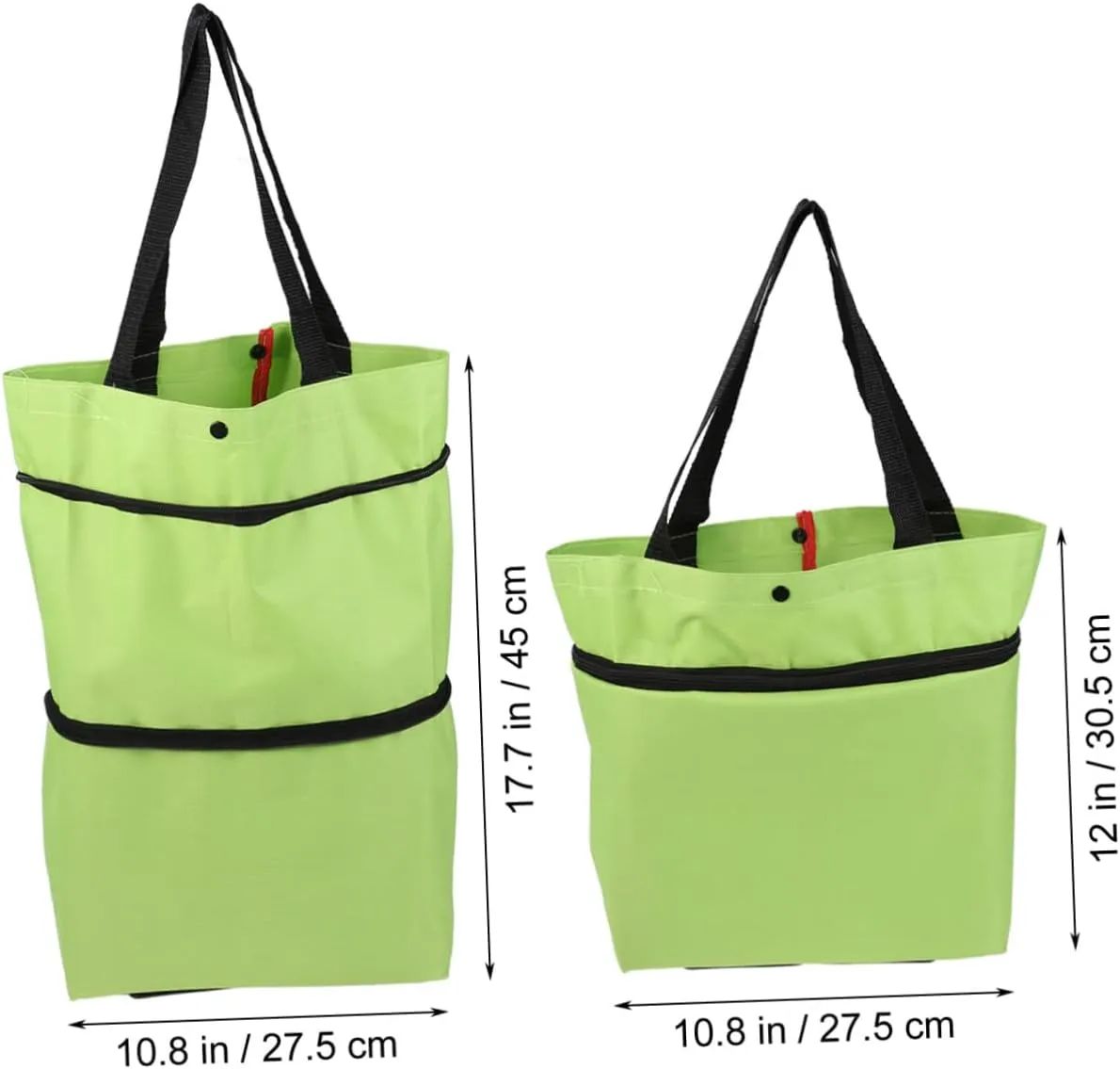 Zerodeko Lightweight Folding Trolley Bag Collapsible Shopping Cart for Travel Gym Sports and Shopping Easy to Store