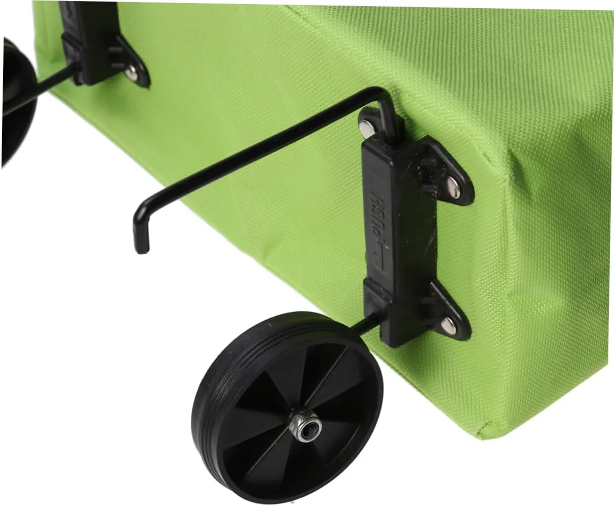 Zerodeko Lightweight Folding Trolley Bag Collapsible Shopping Cart for Travel Gym Sports and Shopping Easy to Store