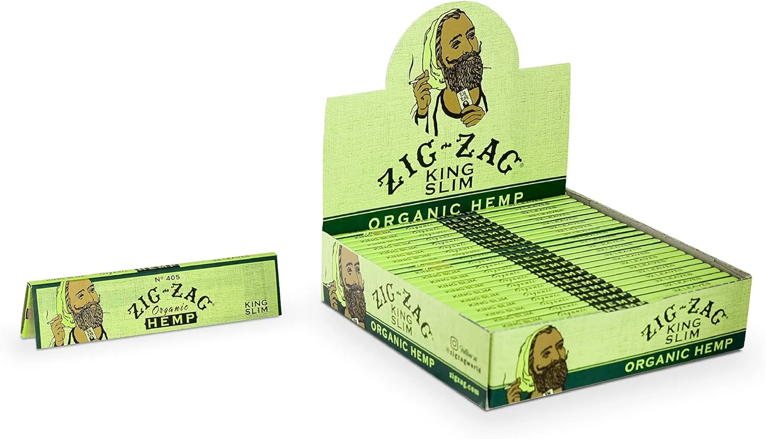 ZIG-ZAG Hemp Rolling Papers King Size (24 Booklets) - 32 Sheets Each
