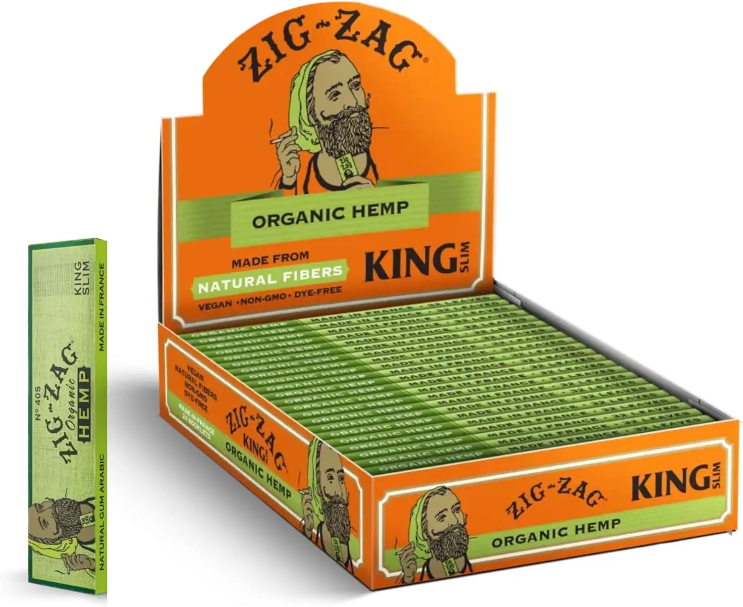 ZIG-ZAG Hemp Rolling Papers King Size (24 Booklets) - 32 Sheets Each