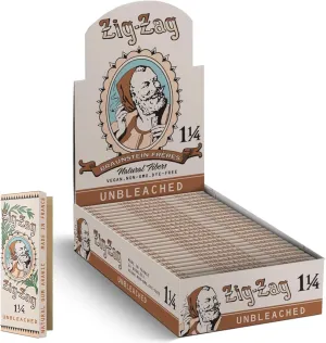 ZIG-ZAG Rolling Papers 1¼ Unbleached - Limited Edition Vintage (24 Booklets) - 50 Sheets Each