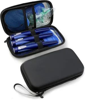 ZLR Insulin Cooler Travel Case with 3 x 90g Ice Packs, TSA Approved Diabetetes Insulin Pen Bag, Easy to Carry Medicine Insulated Cool Organizer for Diabetic, Large