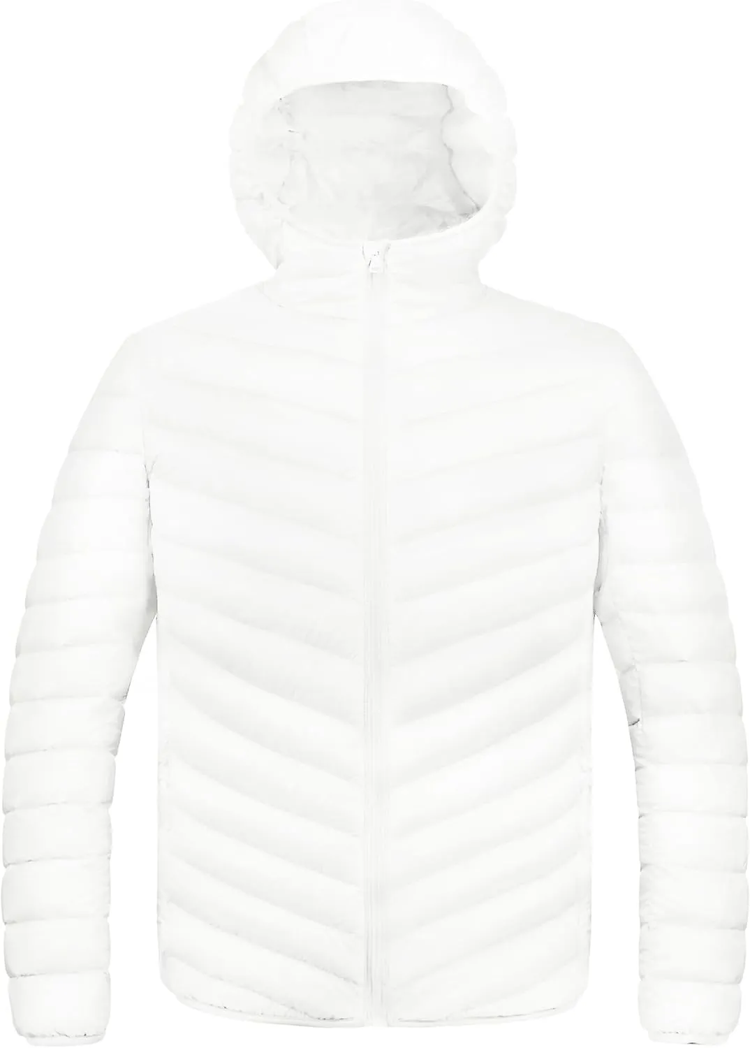 ZSHOW Men's Packable Puffer Jacket Hooded Lightweight Winter Coat for Travel Outdoor Hiking